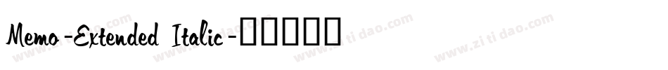 Memo-Extended Italic字体转换